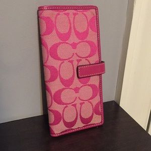 Pink Leather Coach Wallet